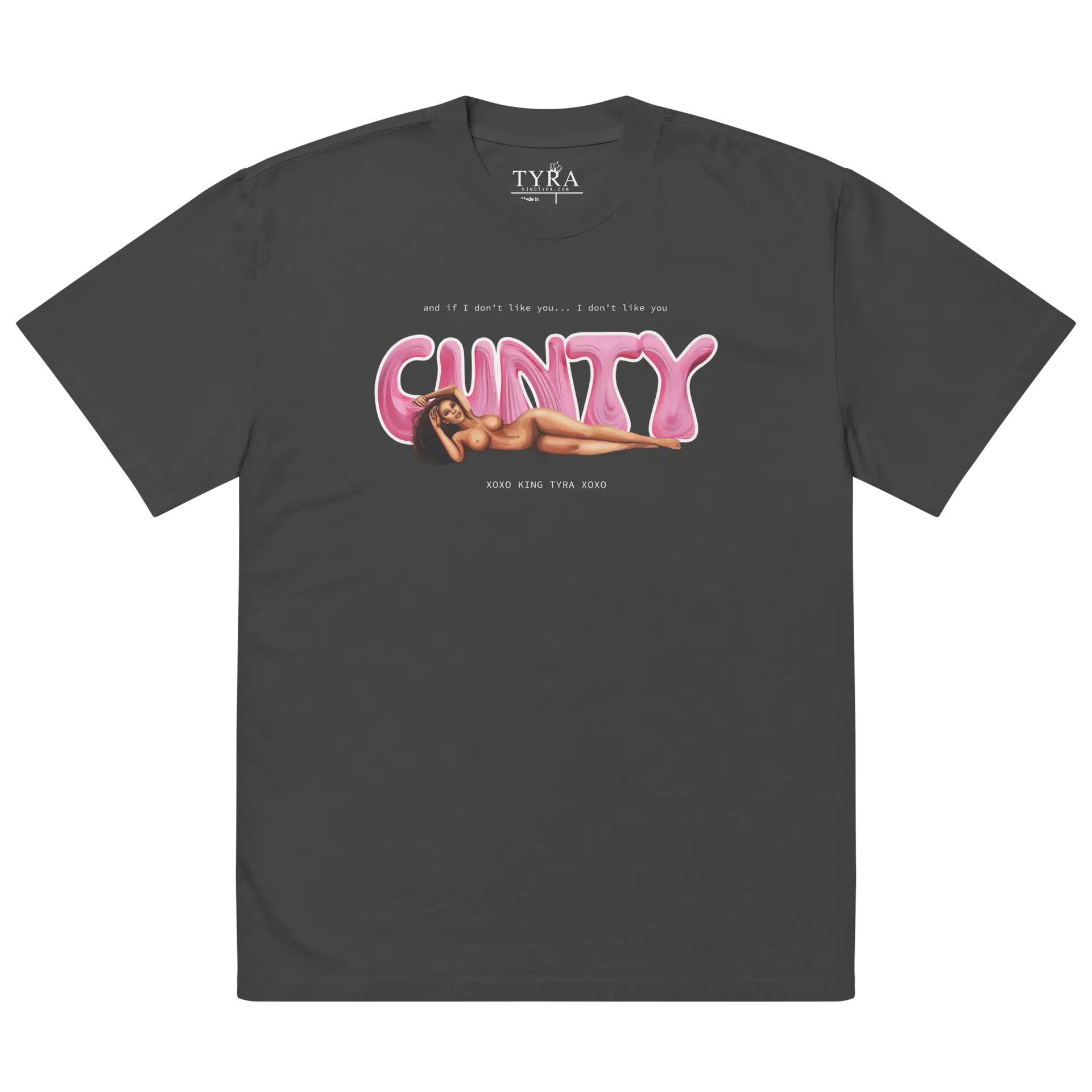 Oversized SS Faded Black Cunt Tee