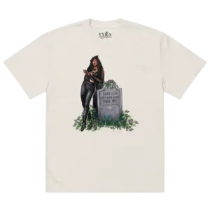 Unbothered Oversized SS Faded Bone Tee