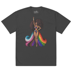 Excellence Pride Oversized SS Faded Black Tee