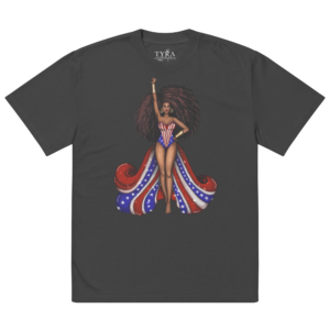 Excellence American Sweetheart Oversized SS Faded Black Tee