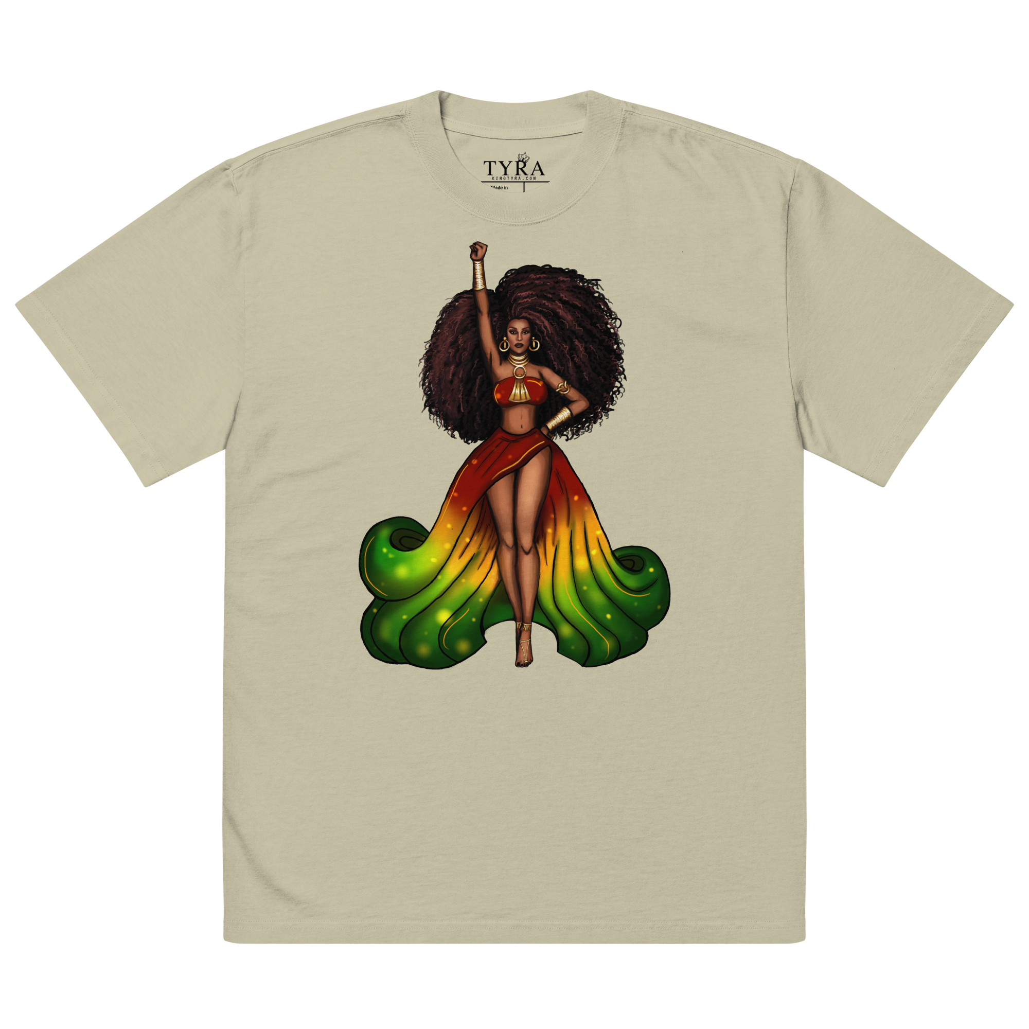 Excellence Unity Oversized SS Faded Eucalyptus Tee